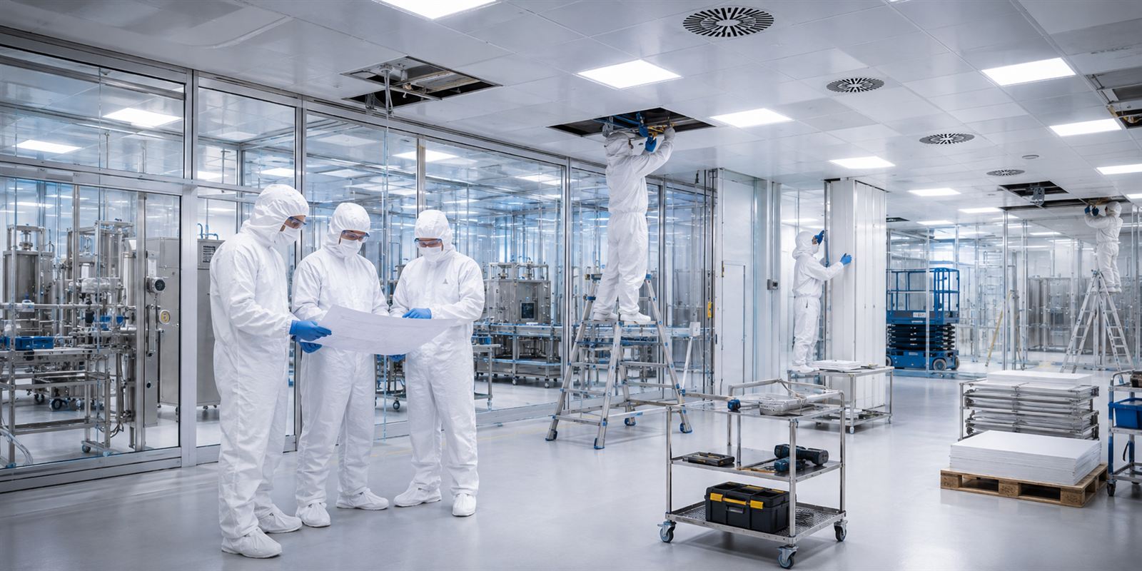 Cleanroom upgrade in progress